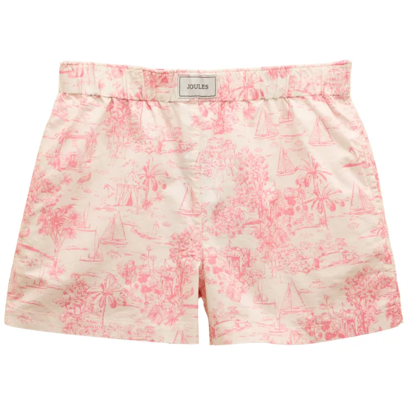 Joules Ladies Amara Pull-On Cotton Shorts - Pink