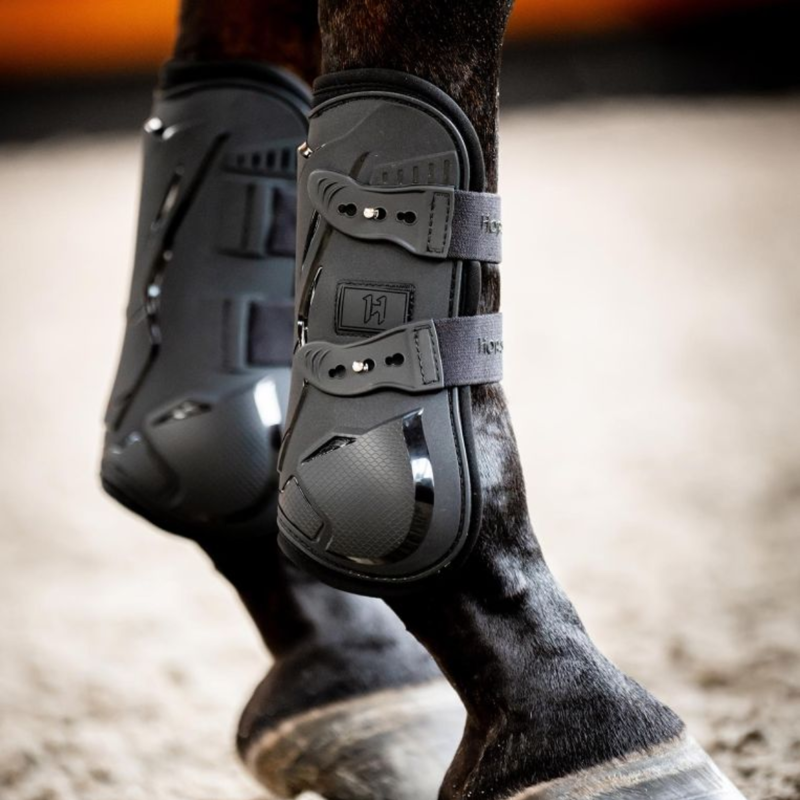 Horseware Classic Tendon Boots - L - Black/Black-1
