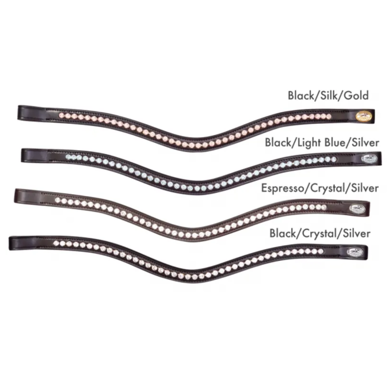 Schockemohle Cinderella Swarovski Browband - Black/Gold