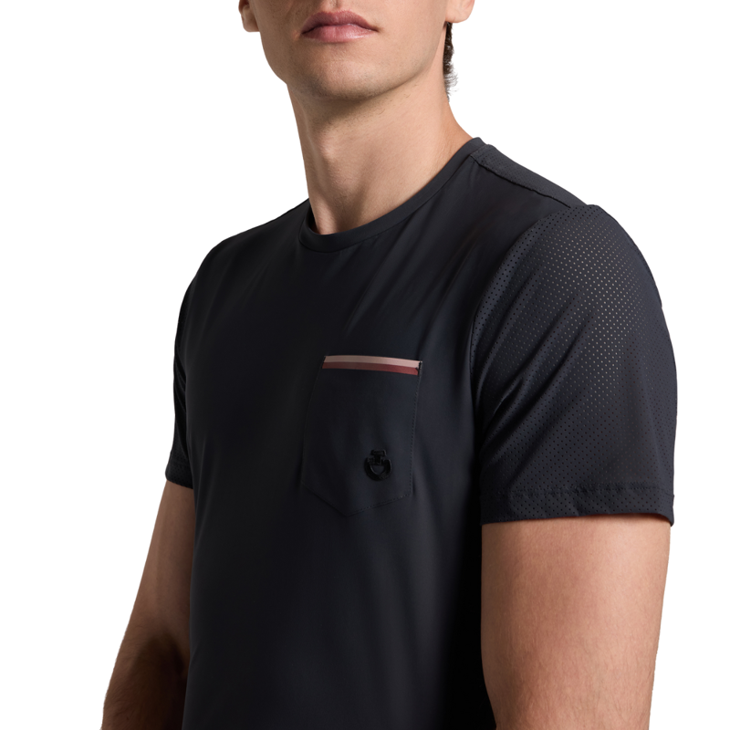 Cavalleria Toscana Men's Jersey with Pocket T-Shirt - Charcoal-2