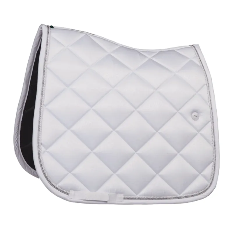 Lami-Cell Floral Dressage Saddlepad - White - Full