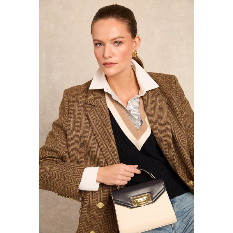 Holland Cooper Melissa V Neck Knit - Ink Navy-4