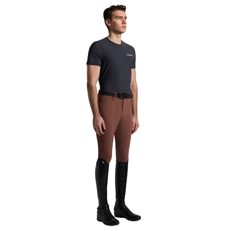 Cavalleria Toscana Men's Jersey with Pocket T-Shirt - Charcoal