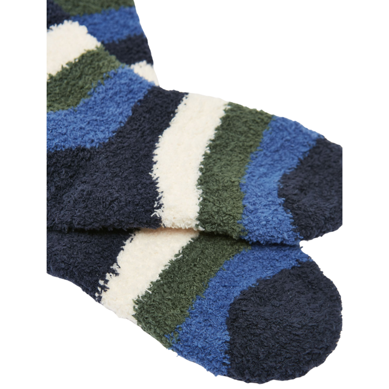 Joules Kids' Fluffy Socks - Blue Stripe-1