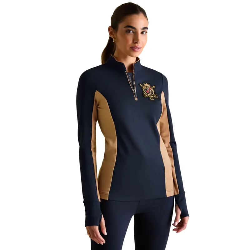 Joules Ladies Faymere Embellished Long Sleeve Top - Navy