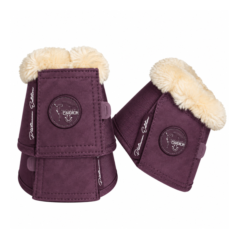 Eskadron Platinum Faux Fur Bell Boots - Blackberry