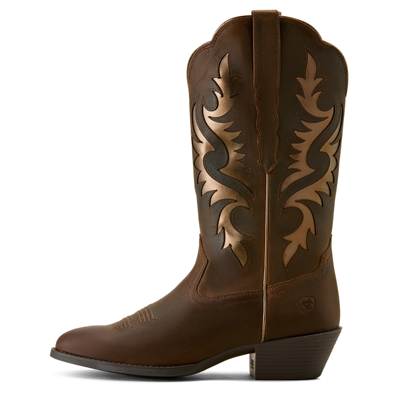 Ariat Women's Heritage R Toe Retro Western Boot - Sassy Brown-1