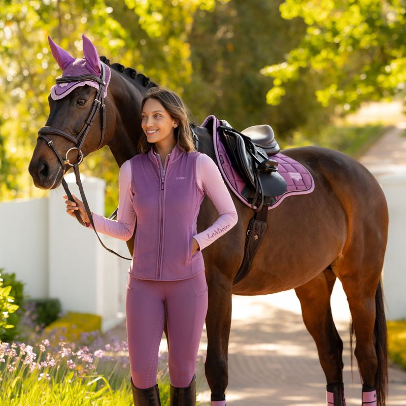 LeMieux Roberta Fleece Gilet - Mallow-5