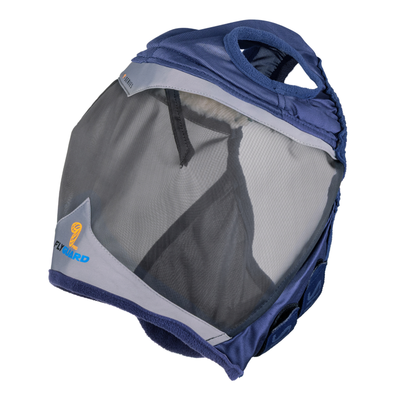 Shires Fine Mesh Fly Mask With Ear Holes - Navy-1
