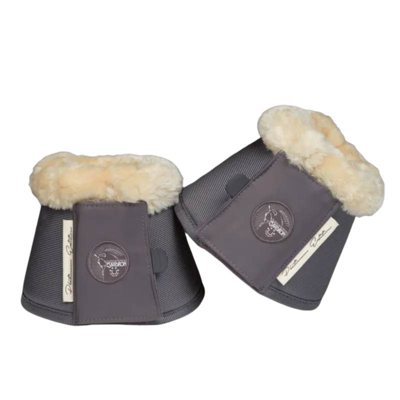 Eskadron Platinum Faux Fur Bell Boots - Violet Grey