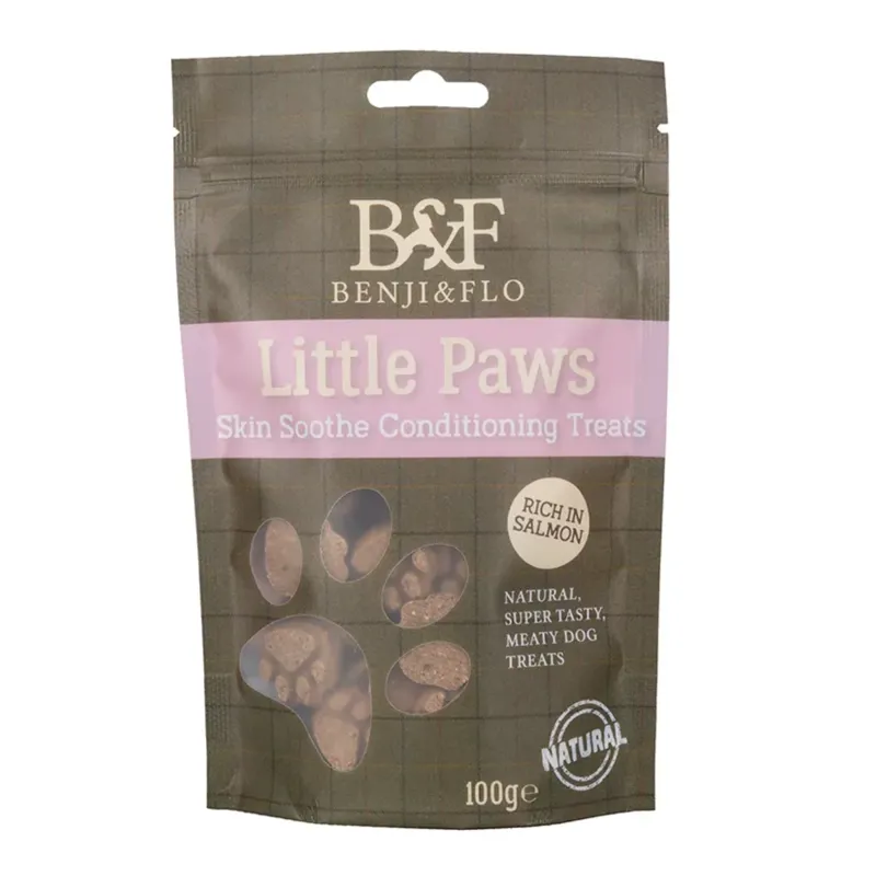 Benji and Flo Little Paws Skin Soothe Conditioning Treats - Salmon - 100g