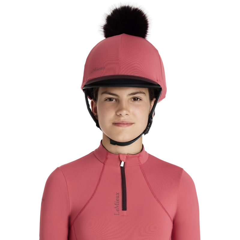 LeMieux Classique Pom Hat Silk - Cranberry