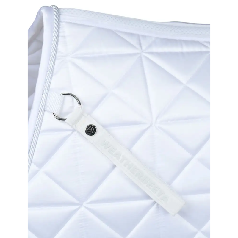 WeatherBeeta Satin Luxe Air-Tec Euro Jump Shaped Saddlepad - White-1