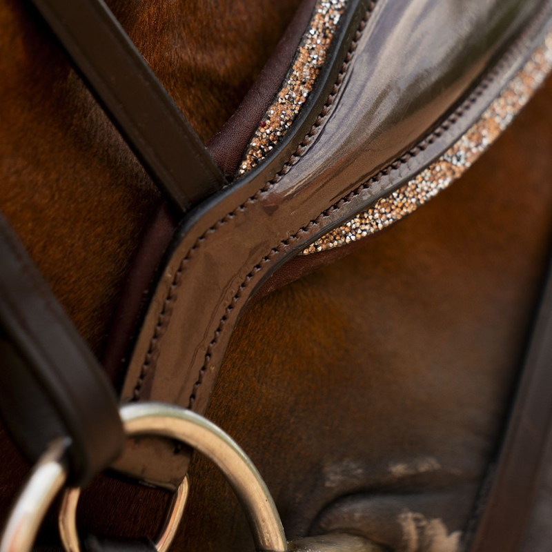 Schockemohle SP Luxury Dressage Bridle - Espresso/Toffee/Silver-3