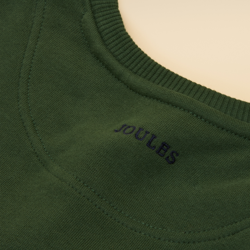 Joules Kids' Hudson Sweatshirt - Green Santa-2