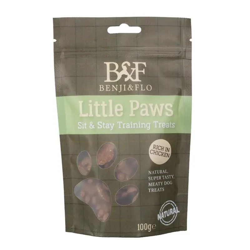 Benji and Flo Little Paws Sit and Stay Training Treats - Chicken - 100g