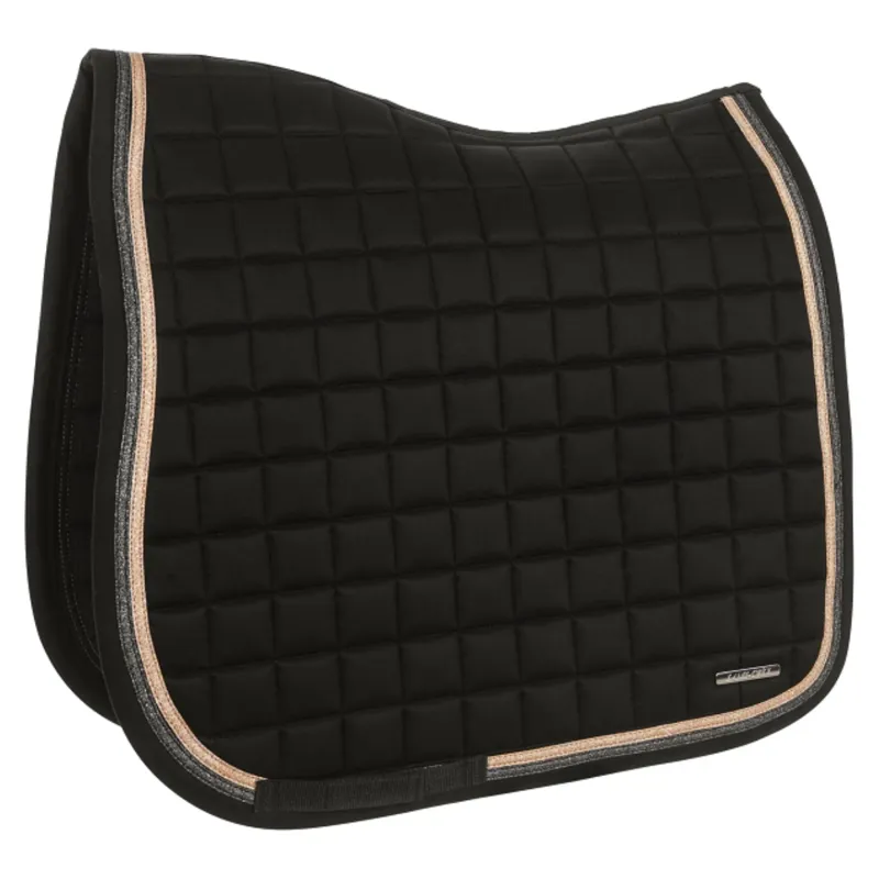Lami-Cell Sparkling Cotton Dressage Saddlepad - Rose Gold - Full