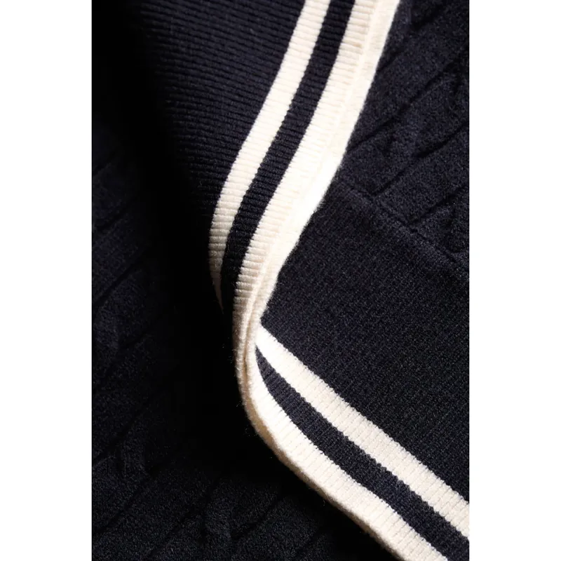 Holland Cooper Melissa V Neck Knit - Ink Navy-6