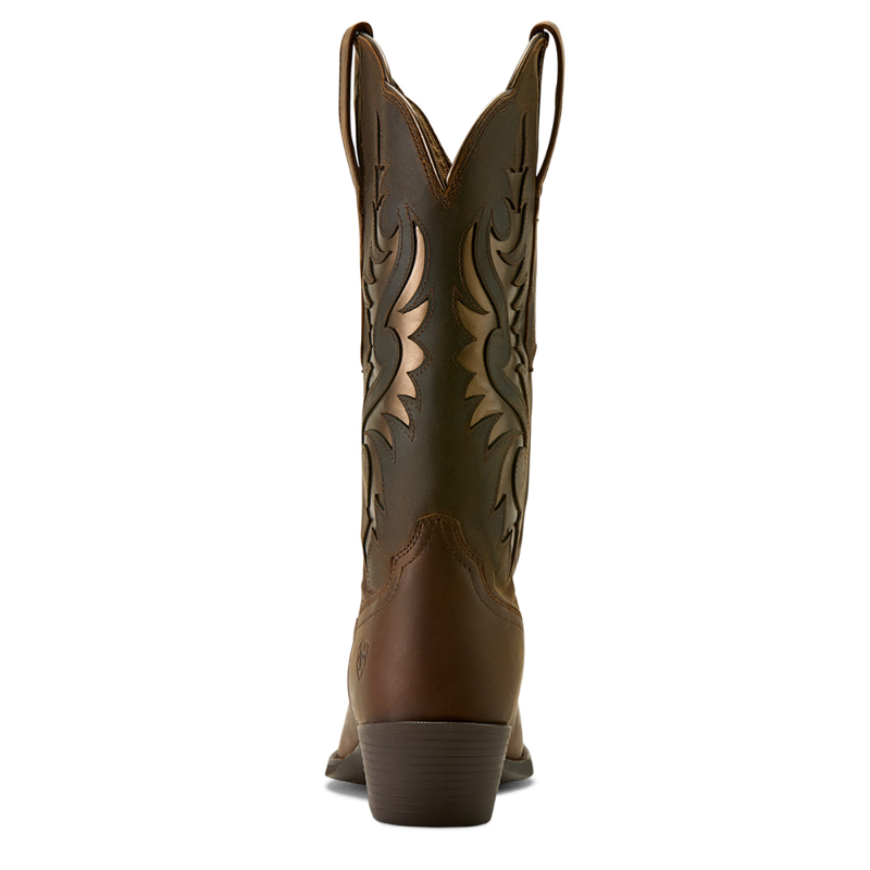 Ariat Women's Heritage R Toe Retro Western Boot - Sassy Brown-2