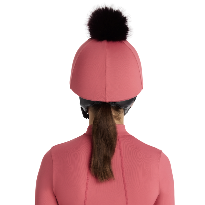 LeMieux Classique Pom Hat Silk - Cranberry-1