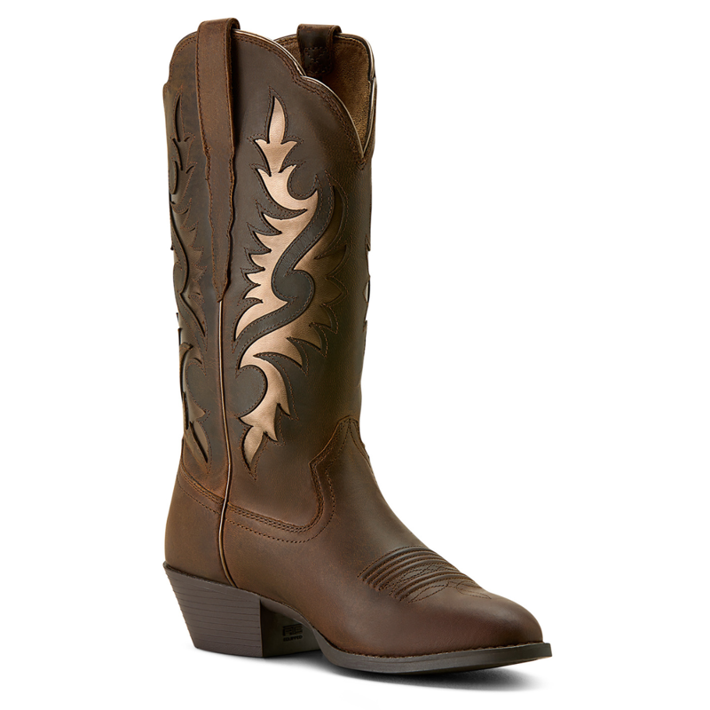 Ariat Women's Heritage R Toe Retro Western Boot - Sassy Brown-3