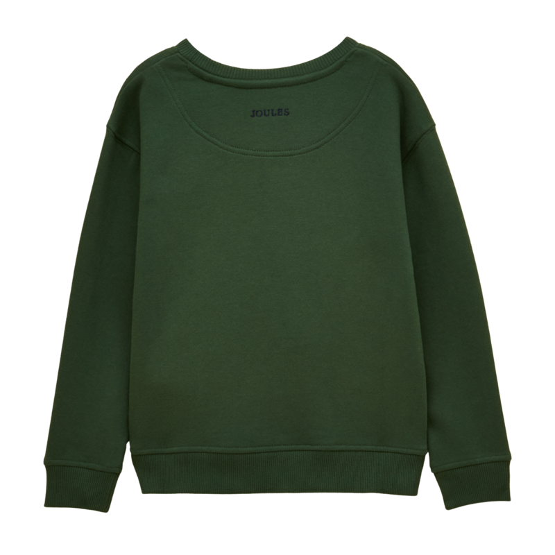 Joules Kids' Hudson Sweatshirt - Green Santa-1