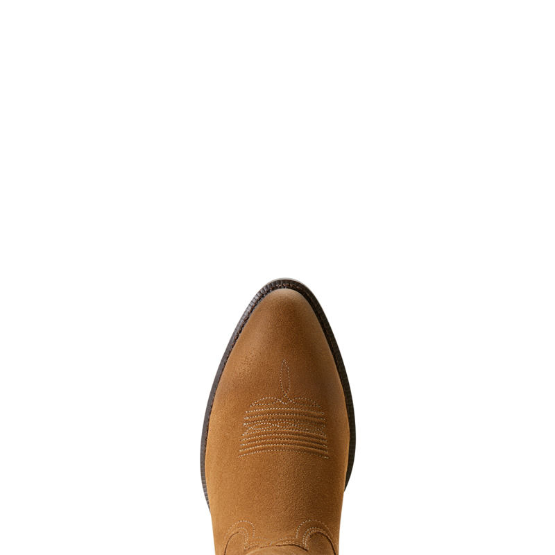Ariat Men's Heritage R Toe Western Boot - Dijon Suede-4