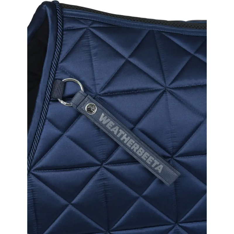 WeatherBeeta Satin Luxe Air-Tec Euro Jump Shaped Saddlepad - Navy-1