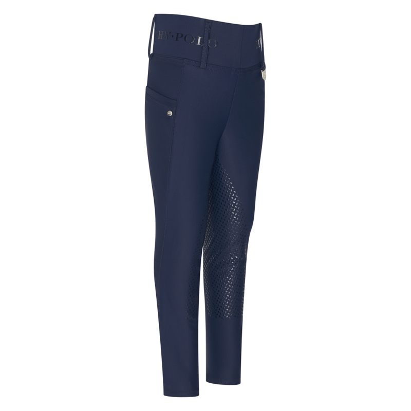 HV Polo Children's Favourite Full Grip Riding Tights - Navy-3