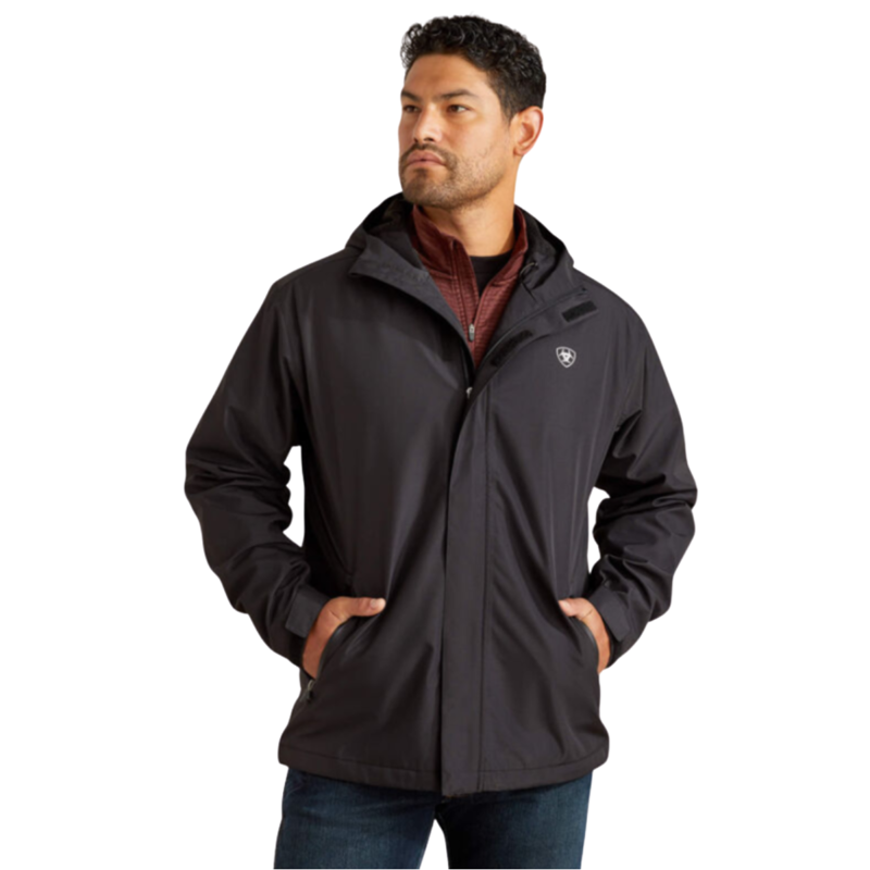 Ariat Men's Rebar Stormshell Lightweight Waterproof Jacket - Black