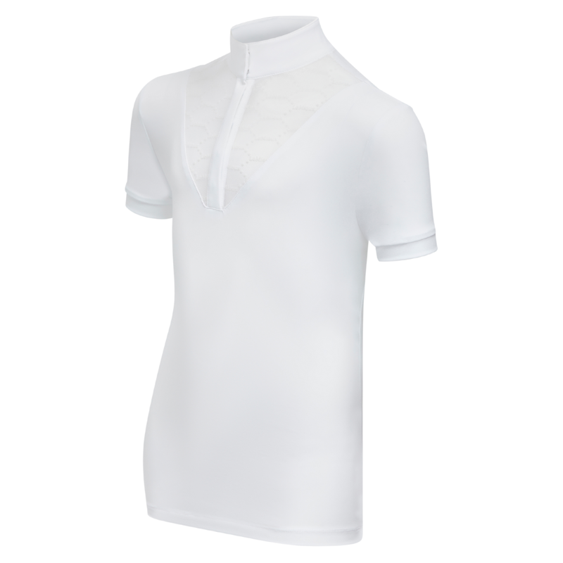 LeMieux Young Rider Eva Short Sleeve Show Shirt - White-2