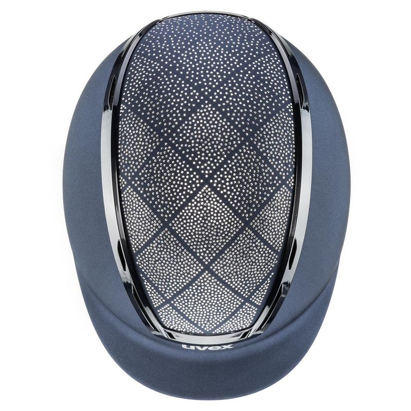 Uvex Exxeed Flash Riding Hat - Satin Navy-2