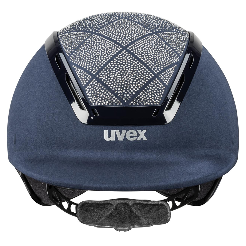 Uvex Exxeed Flash Riding Hat - Satin Navy-1