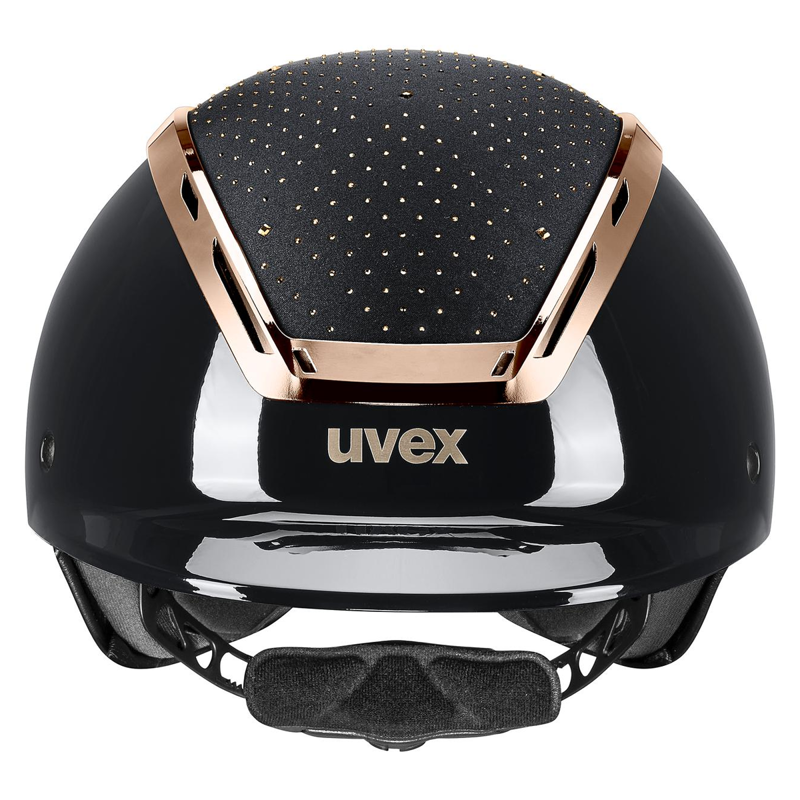 Uvex Exxeed Glow Riding Hat - Black/Rose-2