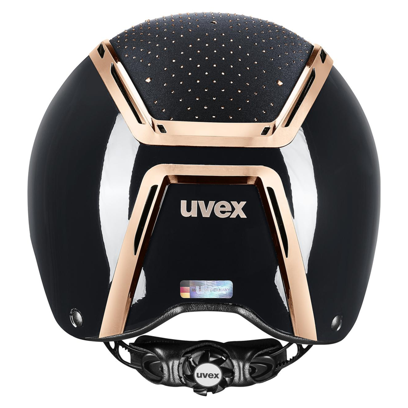 Uvex Exxeed Glow Riding Hat - Black/Rose-1