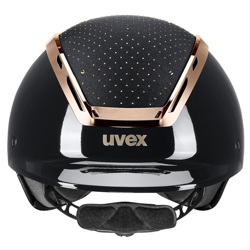 Uvex Exxeed Glow Riding Hat - Black/Rose-3