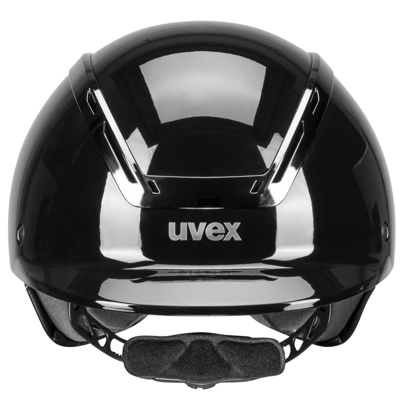Uvex Exxeed Shiny Chrome Riding Hat - Chrome Shiny Black-2