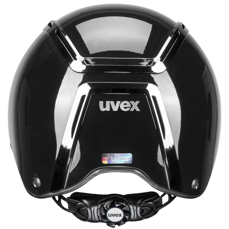 Uvex Exxeed Shiny Chrome Riding Hat - Chrome Shiny Black-1