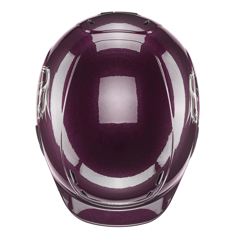 Uvex Kidoxx Riding Hat - Flower Burgundy Shiny - XXXS-XS-3