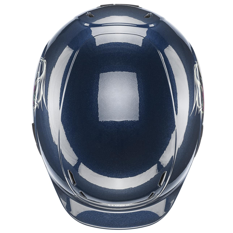 Uvex Kidoxx Riding Hat - Flower Navy Shiny - XXXS-XS-3