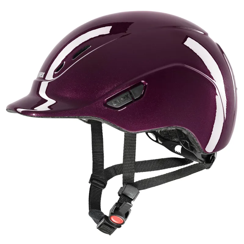Uvex Kidoxx Shiny Riding Hat - Burgundy Shiny - XXXS-XS