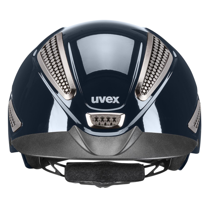 Uvex Perfexxion III Shiny Riding Hat - Shiny Navy-4