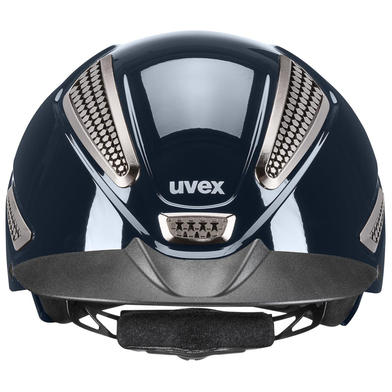 Uvex Perfexxion III Shiny Riding Hat - Shiny Navy-3