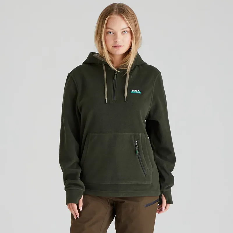 Ridgeline Women's Ballistic Fleece Hoodie - Deep Forest