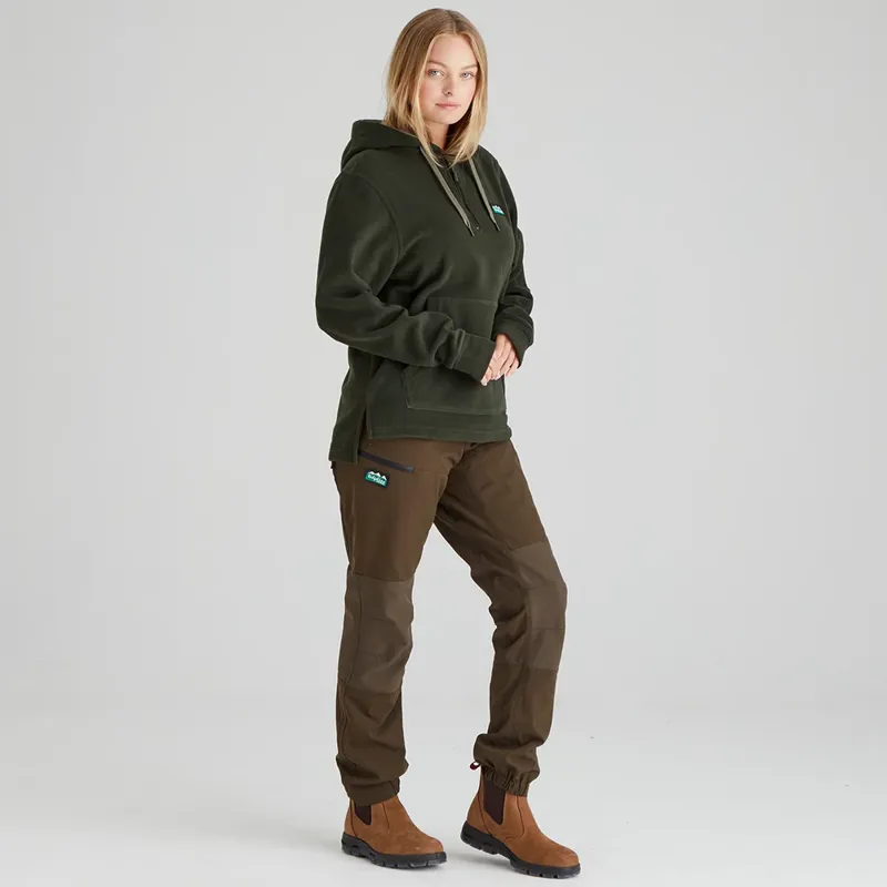 Ridgeline Women's Ballistic Fleece Hoodie - Deep Forest-3