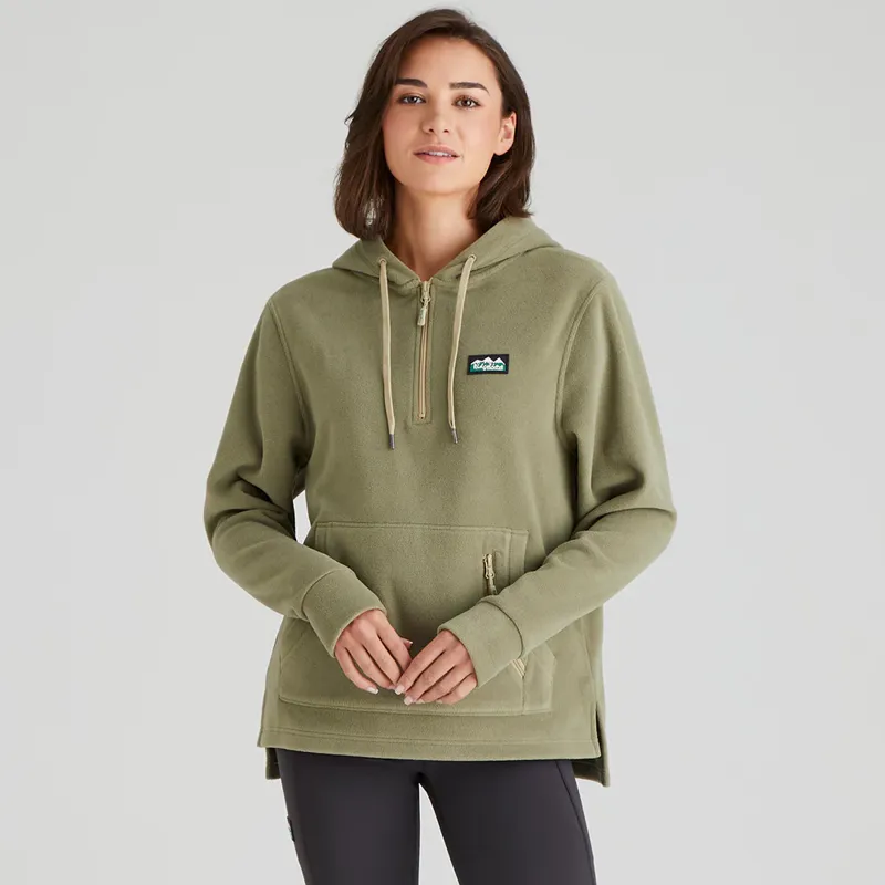 Ridgeline Women's Ballistic Fleece Hoodie - Khaki Green