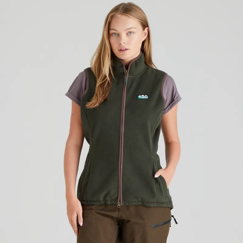 Ridgeline Women's Kodiak Fleece Gilet - Deep Forest