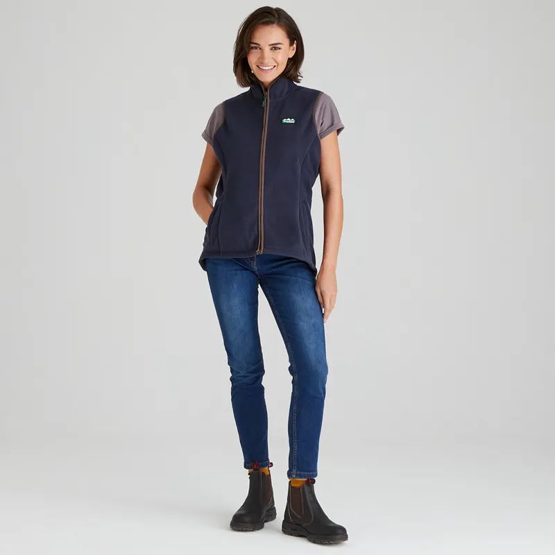 Ridgeline Women's Kodiak Fleece Gilet - Navy-5