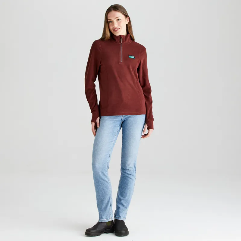 Ridgeline Women's Narvik Fleece - Oxblood-3