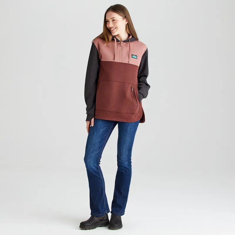 Ridgeline Women's Tribe Hoodie - Oxblood Tri Colour-4